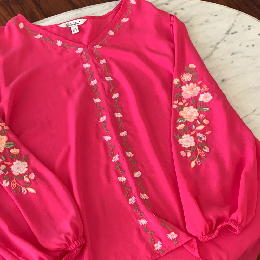 Flowy Pink Blouse - Picture 3 of 5